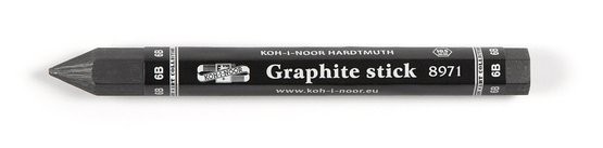 KOH-I-NOOR 8971/6B (12) Толстый чернографитный карандаш без дерева, L=115 мм, D=10,5мм, 12шт/уп